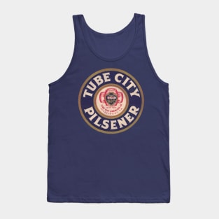 Tube City Pilsener Beer Retro Defunct Breweriana Tank Top